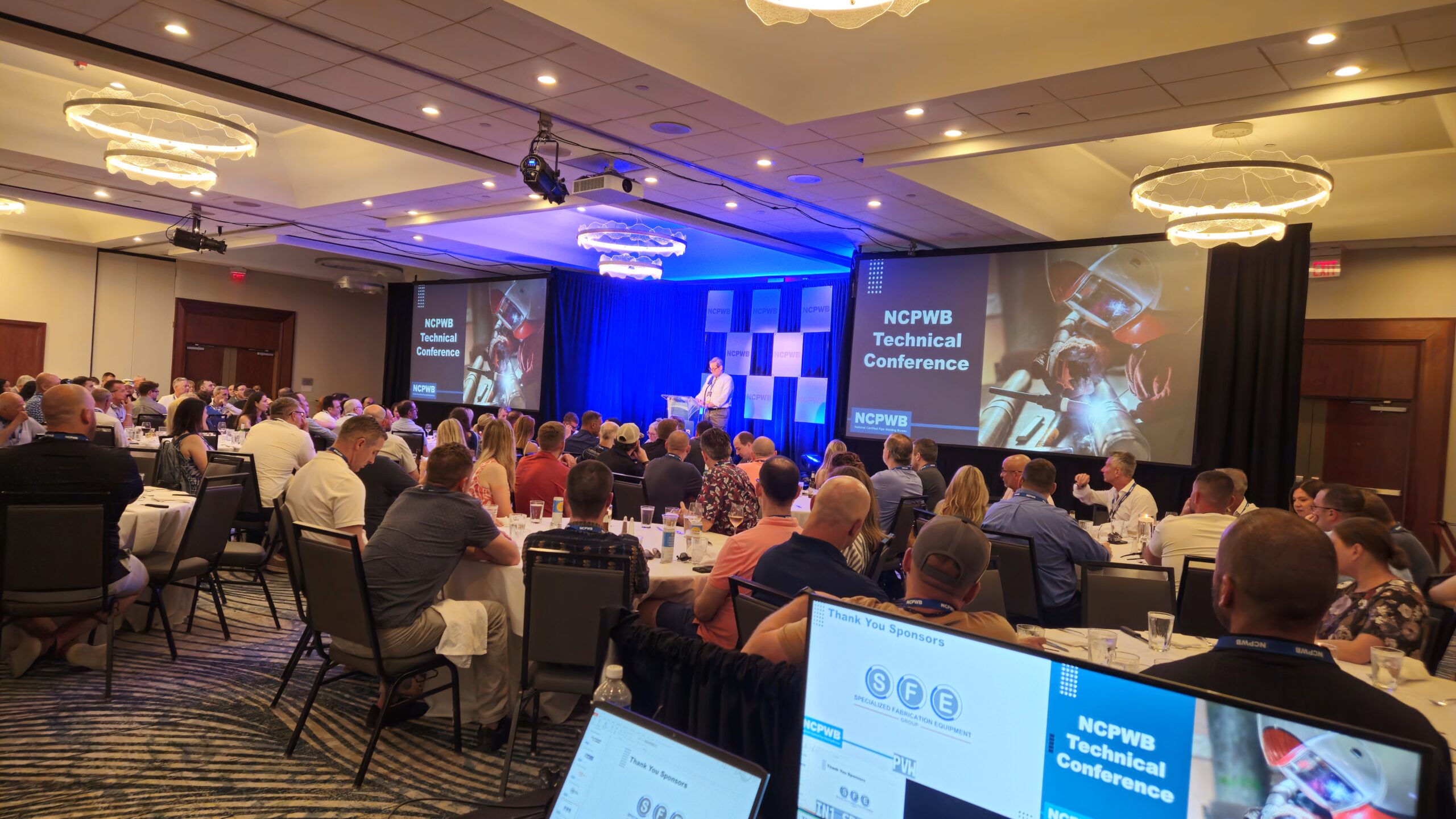 Corporate conference with AV support by Lucas Productions USA featuring professional audio visual setup.